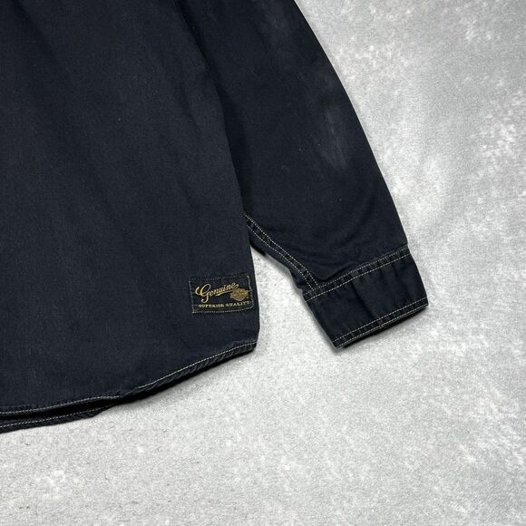 HARLEY DAVIDSON Classic Eagle EMBROIDERED Garage Shirt Men’s 2XL Long Sleeve - Picture 8 of 14